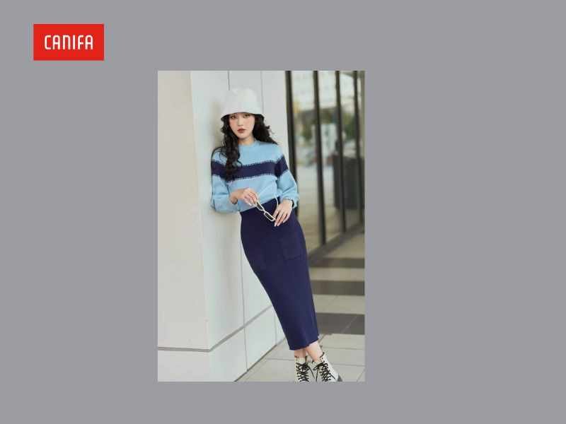 Váy len body và giày boot nữ cổ thấp đi tiệc