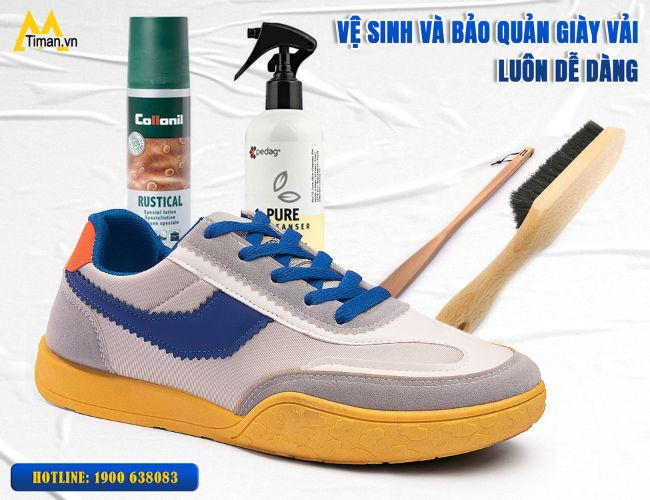 Việc vệ sinh và bảo quản giày vải nam luôn dễ dàng