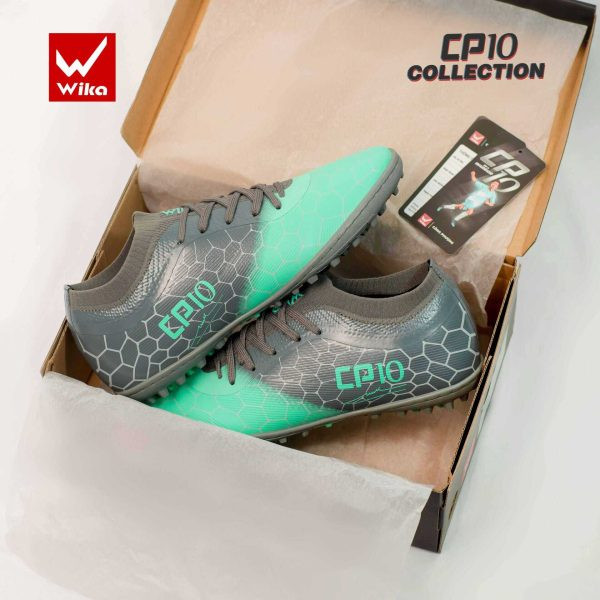 Wika giày đá bóng CP10 Công Phượng xám xanh
