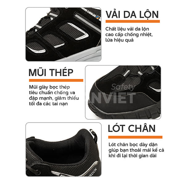 Zboot Z105 với thiết kế thể thao năng động, mang lại sự thoải mái cho giày bảo hộ