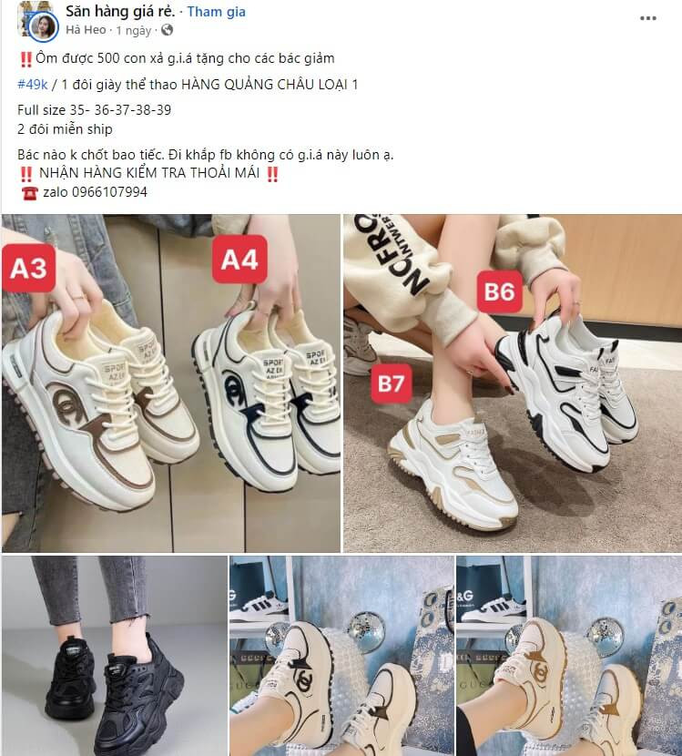 Giày thể thao nữ màu trắng hồng