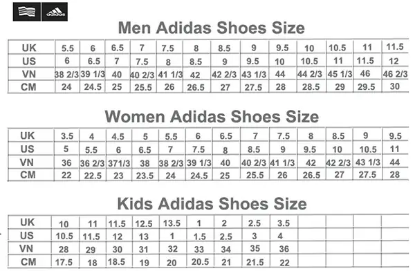 Bảng Size Chuẩn Giày Chính Hãng Nike, Adidas Hoặc Puma: Hướng Dẫn Chi Tiết Từ A-z