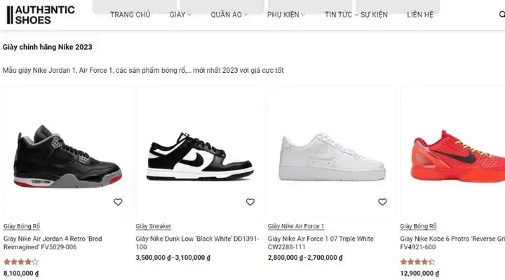 Top 7 Website Bán Giày Chính Hãng Uy Tín Nhất Tại Việt Nam