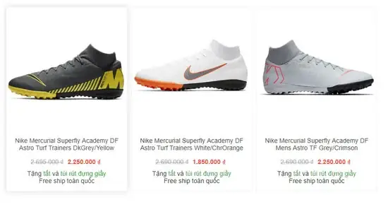Top 5 Mẫu Giày Đá Bóng Nike Chính Hãng Tốt Nhất Dành Cho Sân Cỏ Nhân Tạo Tại Hà Nội