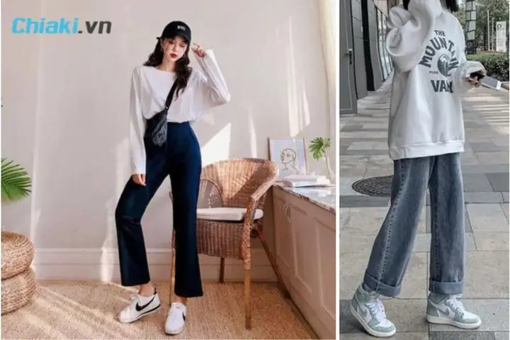 Phối Đồ Chuẩn Style: Quần Jean Ống Rộng Kết Hợp Với Giày Gì Để Nổi Bật?