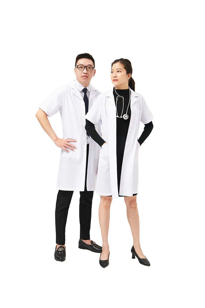 Áo blouse dược sĩ cổc tay thoáng mát