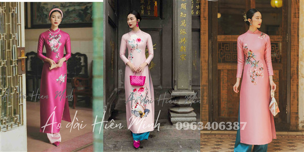 Áo dài màu đỏ truyền thống phối cùng quần trắng hoặc đen thanh lịch và tinh tế
