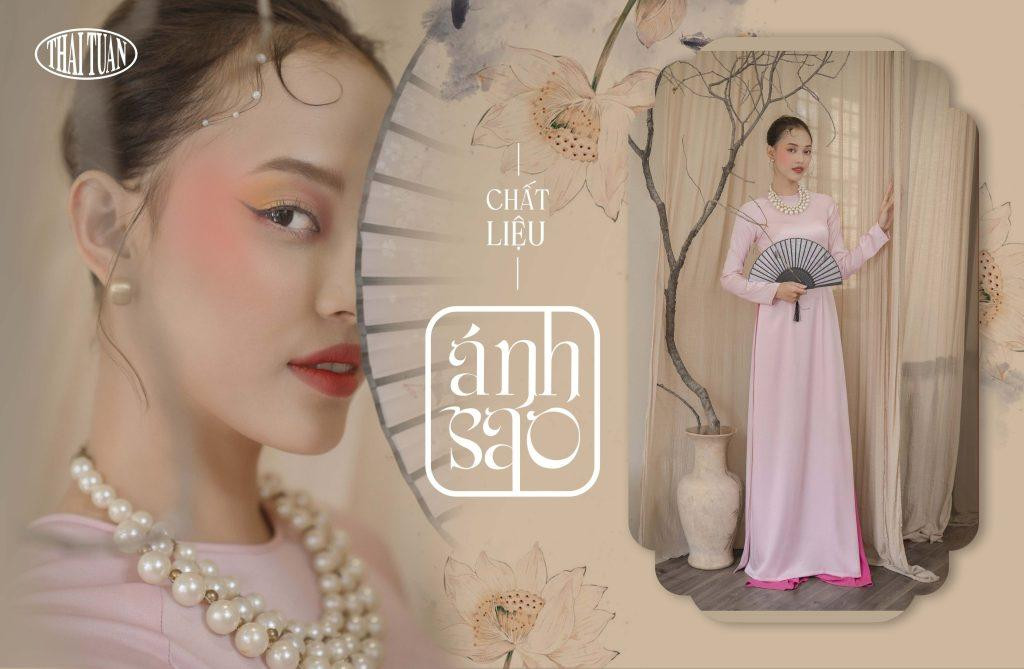 Mau ao dai hong canh sen ket hop quan kem sua tao nen ve dep co dien diu dang