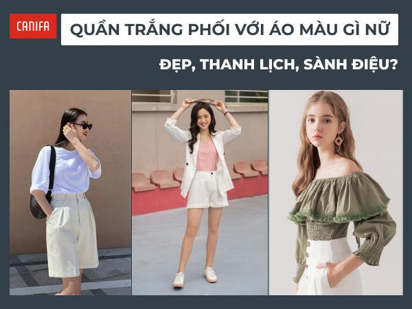 Áo dài trắng mặc quần xanh navy hiện đại