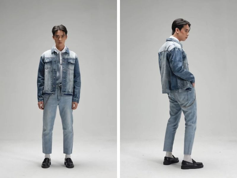 Áo khoác jean nam Acne Studios với thiết kế hiện đại và thẩm mỹ cao