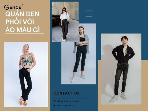 Cách phối áo vàng với quần màu đen thanh lịch và đơn giản