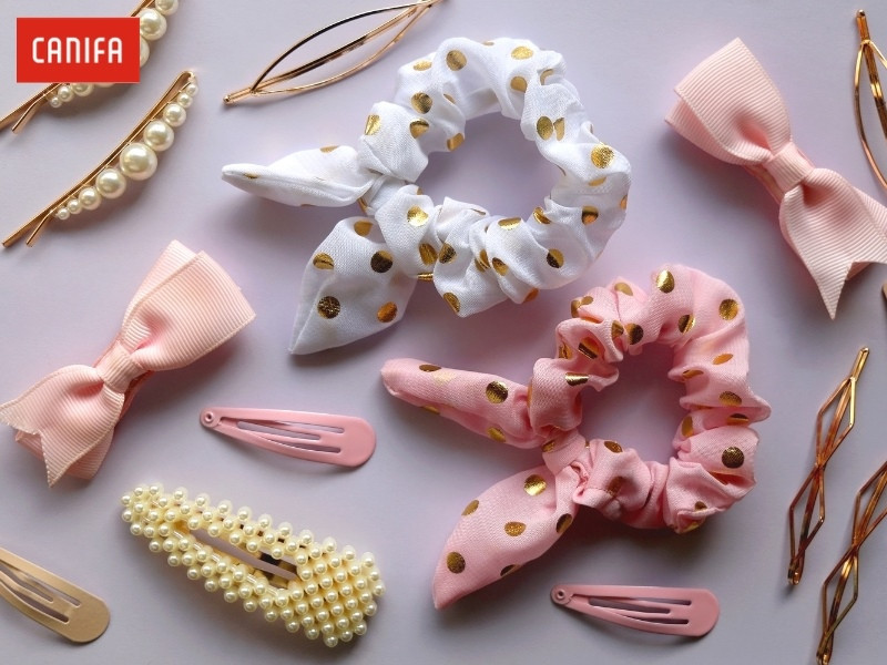 Bộ phụ kiện tóc với nơ và băng đô màu sắc rực rỡ cho bé gái tuổi lên 10