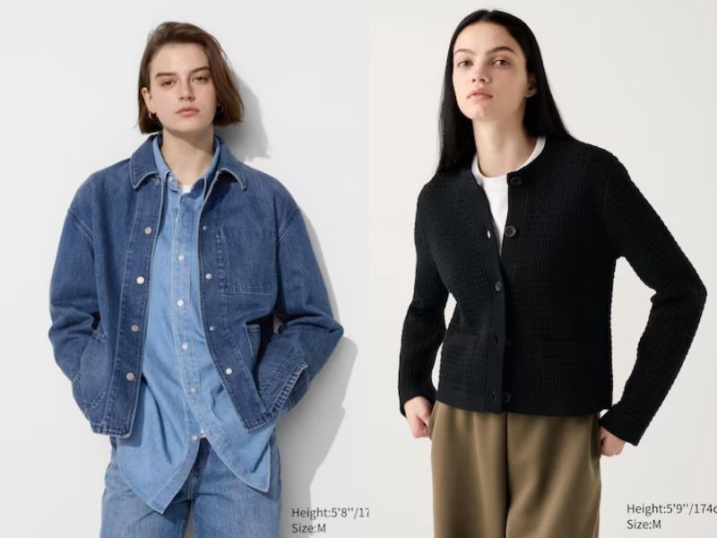 Các loại áo khoác nữ Uniqlo đa dạng