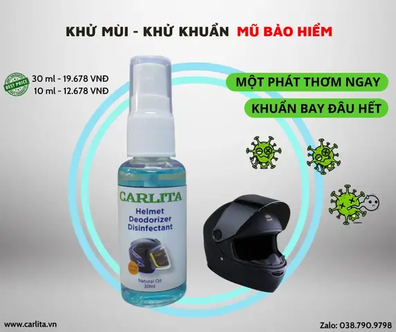 Các Sản Phẩm Xịt Khử Mùi Giày Nón Bảo Hiểm