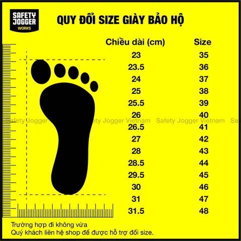 Hướng Dẫn Chi Tiết Cách Chọn Size Giày Bảo Hộ Lao Động Chuẩn