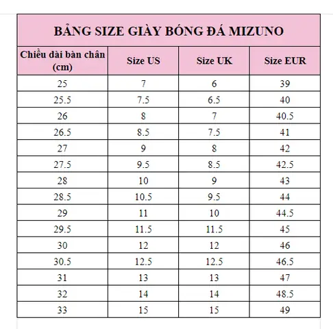 Cách Chọn Size Giày Đá Bóng Cho Chân Be Đúng Chuẩn