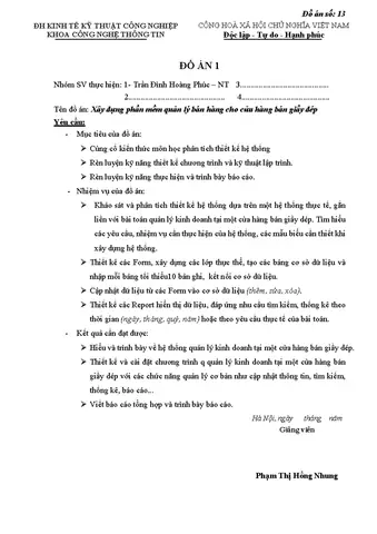 Đồ Án Quản Lý Cửa Hàng Bán Giày: Hướng Dẫn Chi Tiết Từ A-z