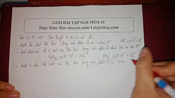 Hướng Dẫn Giải Bài Tập Hóa 11 Trang 10 Bài 1 Chi Tiết