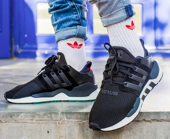 Đánh Giá Chi Tiết Giày Adidas Eqt Support 91 18 Black Black Bluebird