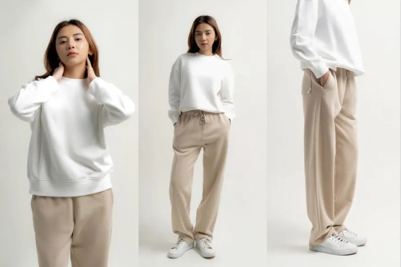 Quần jogger nữ phối cùng áo sweater nỉ là lựa chọn ấm áp, thời trang cho những ngày thời tiết se lạnh.
