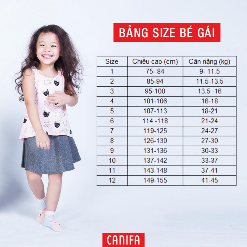 Tham khảo bảng size quần áo theo cân nặng và chiều cao