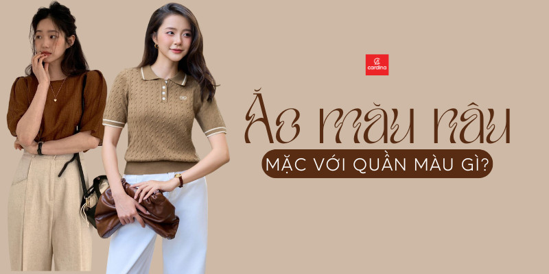 Váy màu nâu phối áo màu xanh lá hoặc đỏ burgundy cho diện mạo cá tính và thu hút