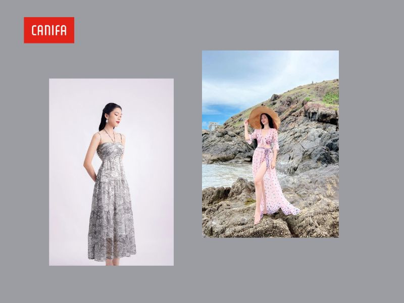 Váy maxi màu pastel nhẹ nhàng mang lại vẻ dịu dàng thanh thoát