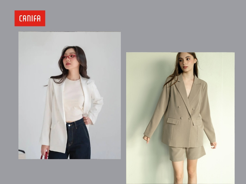 Áo blazer thanh lịch, năng động cho outfit mặc Tết