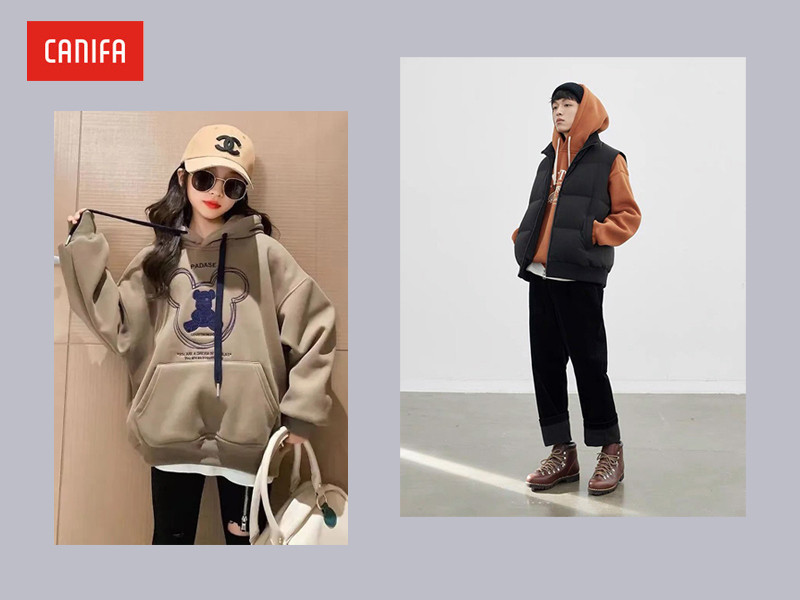 Áo hoodie kết hợp quần kaki cho phong cách Tết năng động