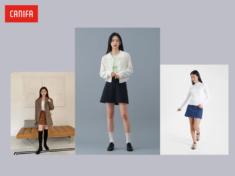Chân váy ngắn kết hợp áo thun đơn giản nhưng nổi bật diện Tết