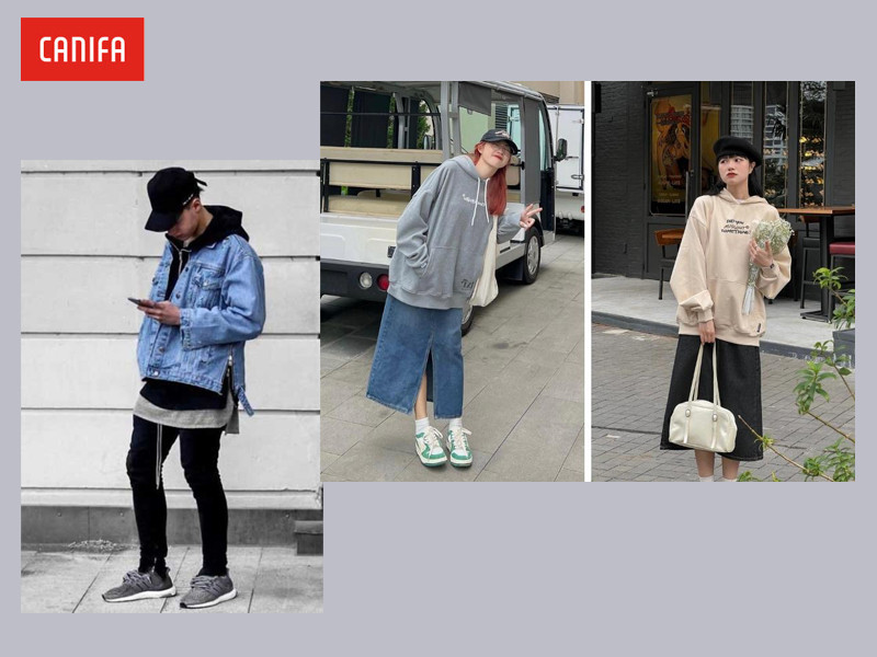 Học sinh cấp 2 diện áo hoodie đi chơi Tết