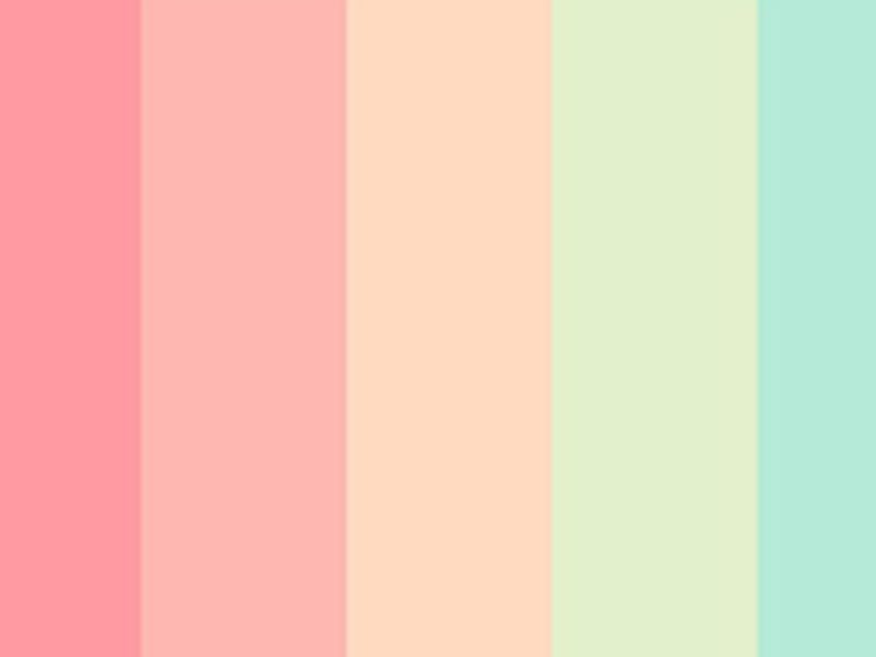 Phối màu cam với gam pastel nhẹ nhàng tạo phong cách nữ tính