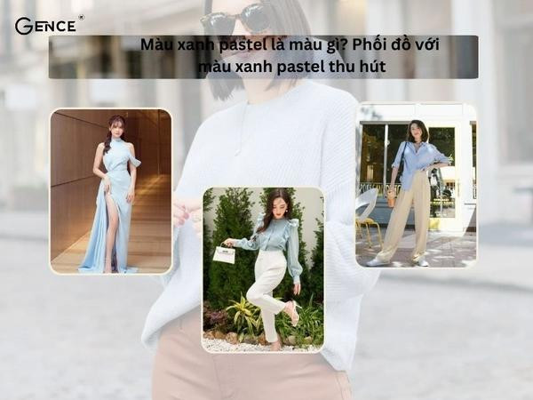 Phối xanh dương nhạt với các màu pastel tạo phong cách nhẹ nhàng