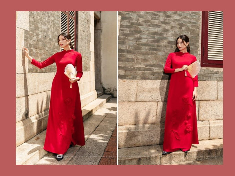 Tinh tế và thanh lịch với cách tạo dáng chụp ảnh áo dài Tết cùng quạt tay